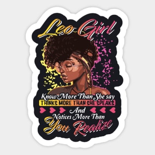 Leo Girl Know Mor Than Sh Say And Notices More Than You Realize Girlfriend Wife Sticker